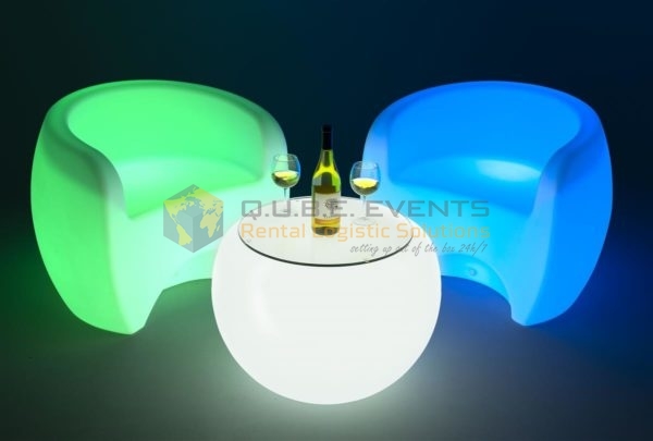 Masa cafea rotunda LED-RGB 3