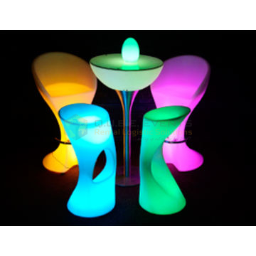 Scaun bar alb LED-RGB 2